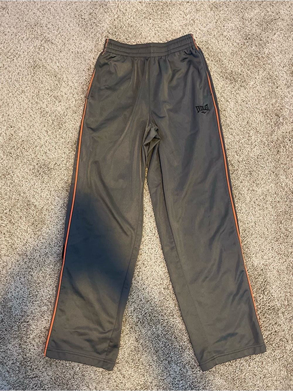 Everlast Black Sweatpants with Orange Side Piping